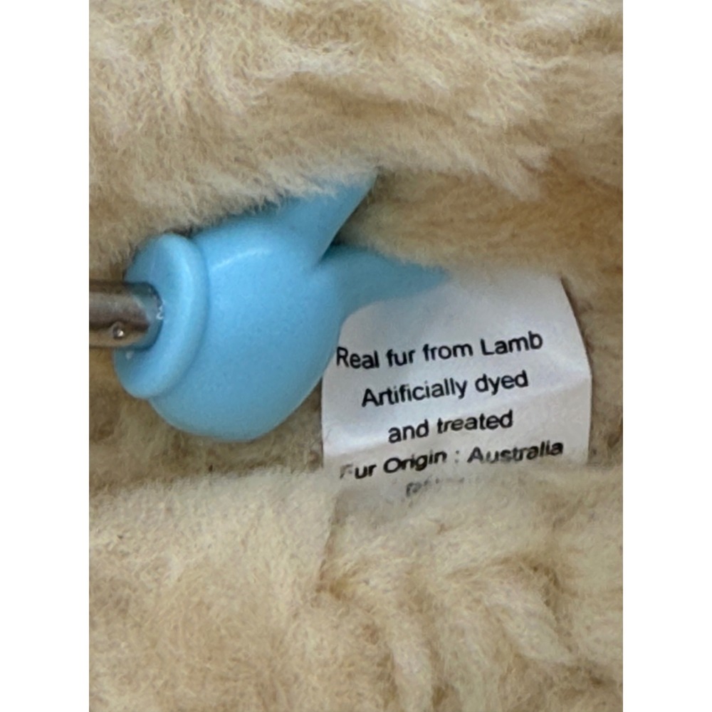 LL Bean Wicked Good Moccasins Blue Suede Shearling Slippers Women 9 501939 - Picture 7 of 8
